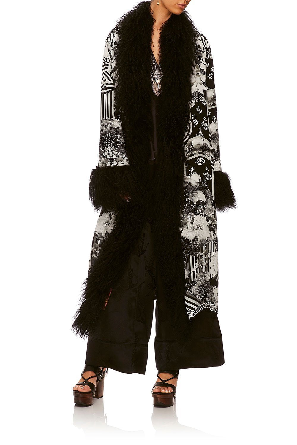 CAMILLA KISSING THE SUN JACQUARD LAYERING PIECE W TIE