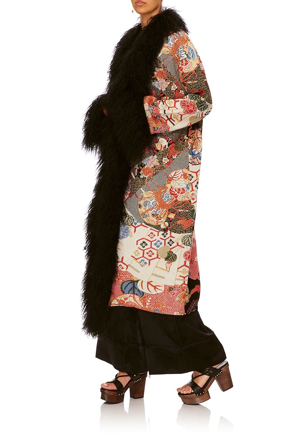 CAMILLA KISSING THE SUN JACQUARD LAYERING PIECE W TIE