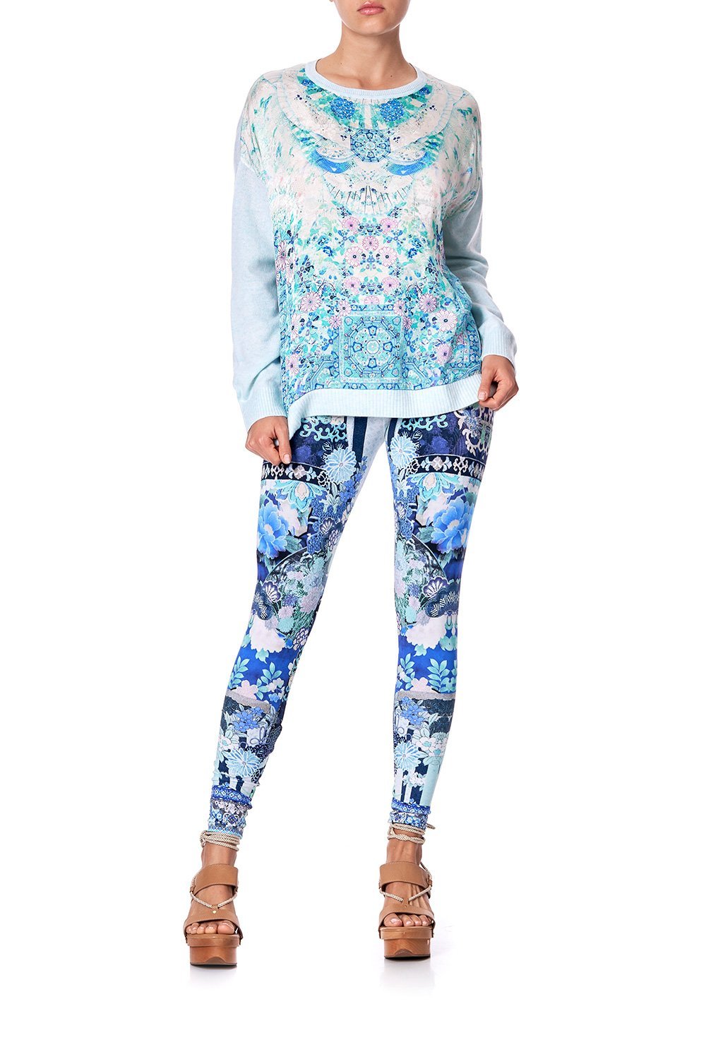 LOOSE FIT JUMPER WITH KNIT BACK HEAD IN THE CLOUDS