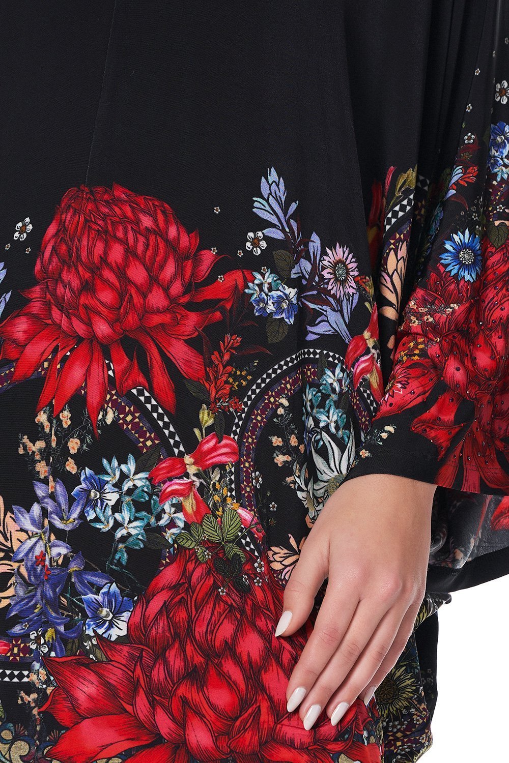 JERSEY SHORT KAFTAN WITH CURVED HEM MS MATILDA