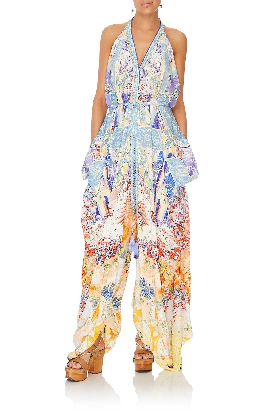 JUMPSUIT WITH DROP CROTCH PANT GIRL IN THE KIMONO