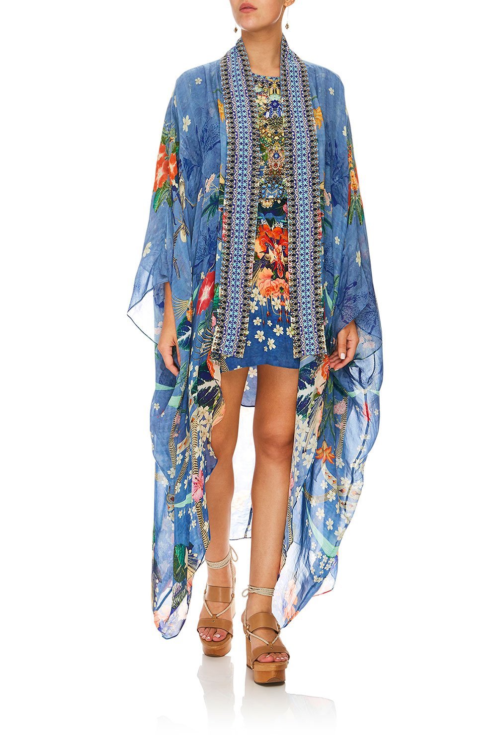 CAMILLA FARAWAY FLORALS KAFTAN LAYER