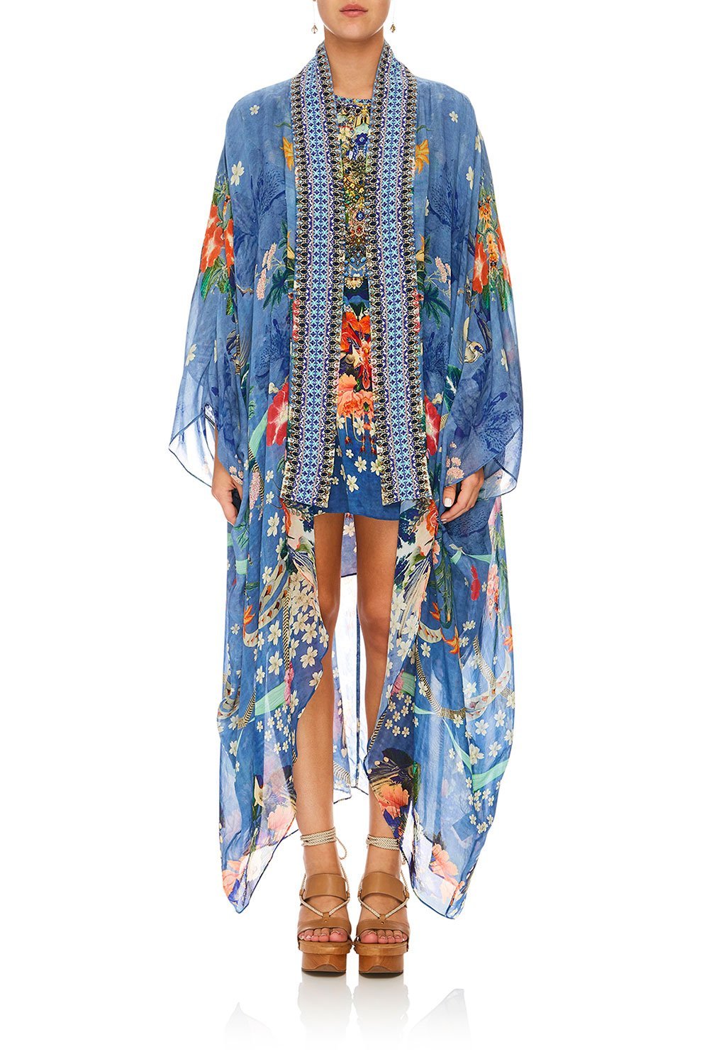 CAMILLA FARAWAY FLORALS KAFTAN LAYER