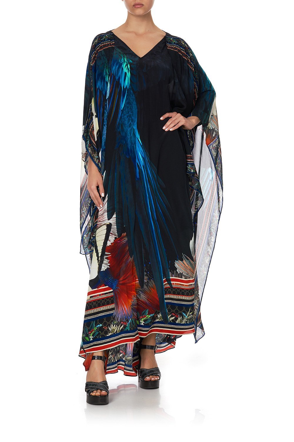 KAFTAN WITH DOUBLE SLEEVE NIGHT FLIGHT