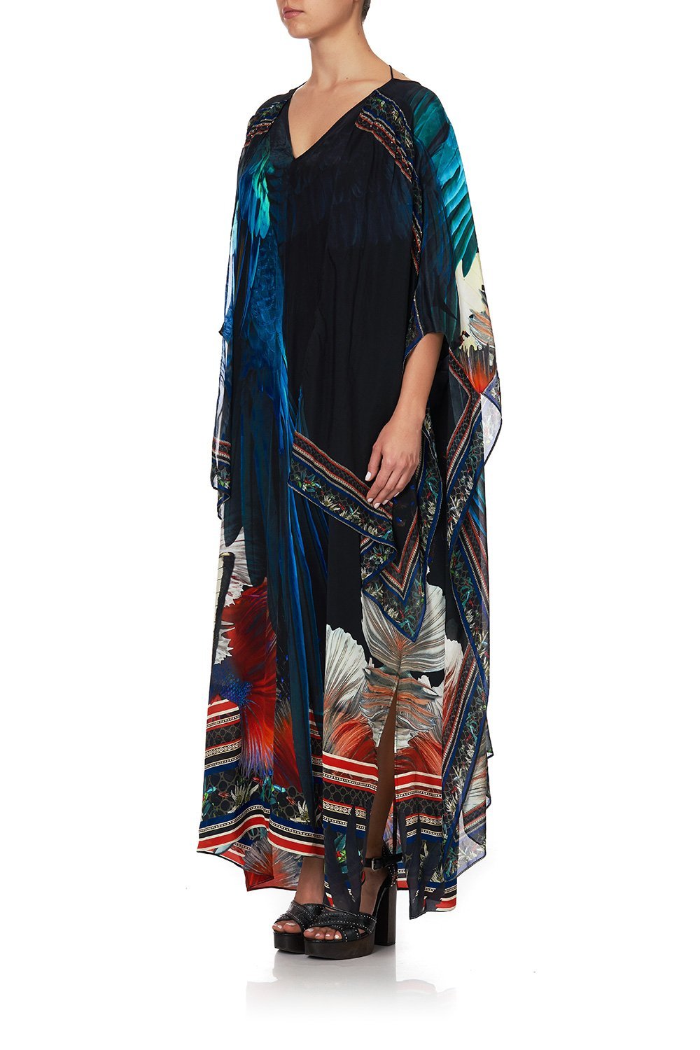 KAFTAN WITH DOUBLE SLEEVE NIGHT FLIGHT