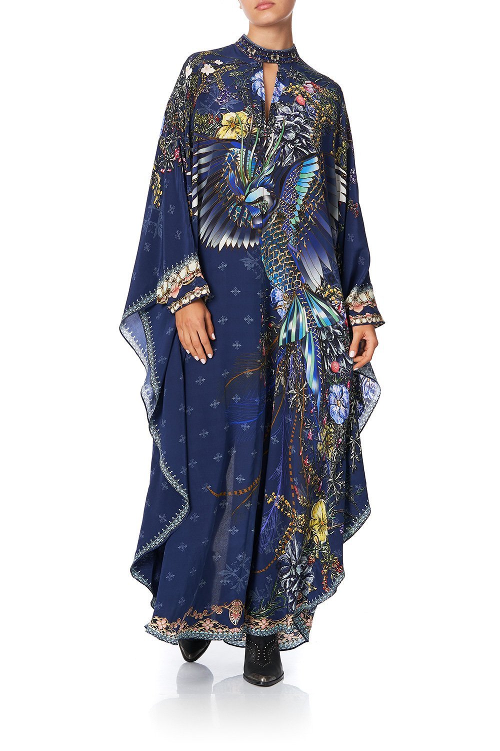 KAFTAN WITH HIGH COLLAR STAND SOUTHERN TWILIGHT