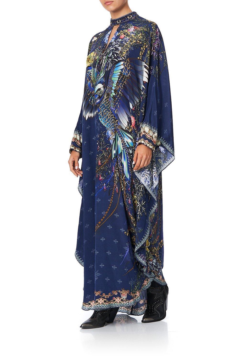 KAFTAN WITH HIGH COLLAR STAND SOUTHERN TWILIGHT