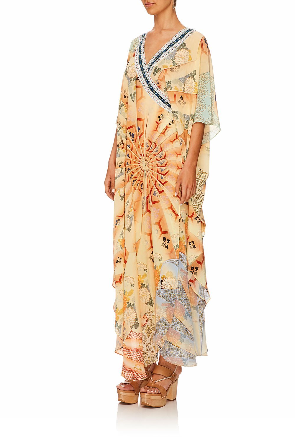 CAMILLA FOR THE FANS KAFTAN W WRAP FRONT & TIE BACK