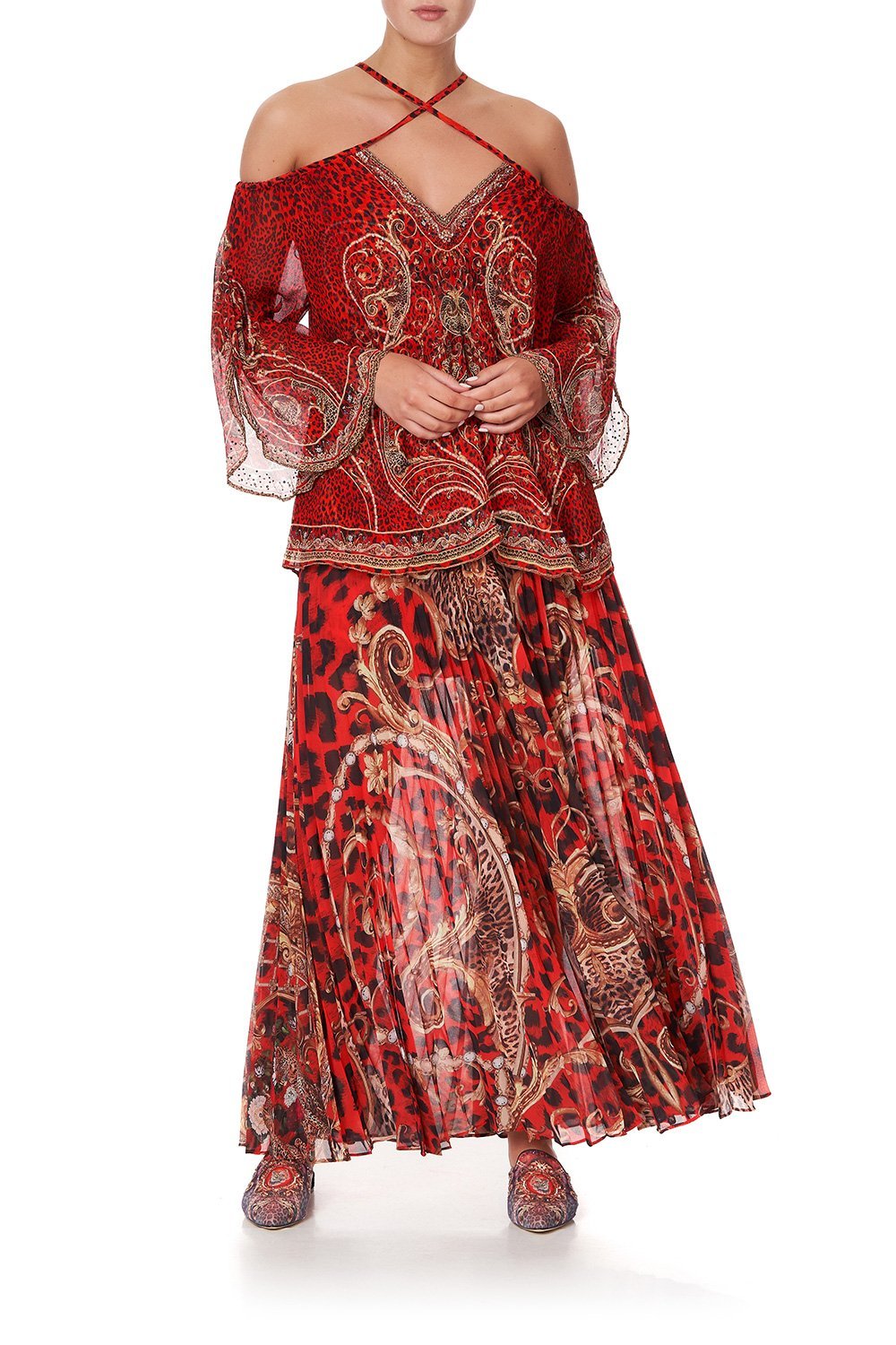 KEYHOLE OFF SHOULDER BLOUSE SLAVE TO THE RHYTHM