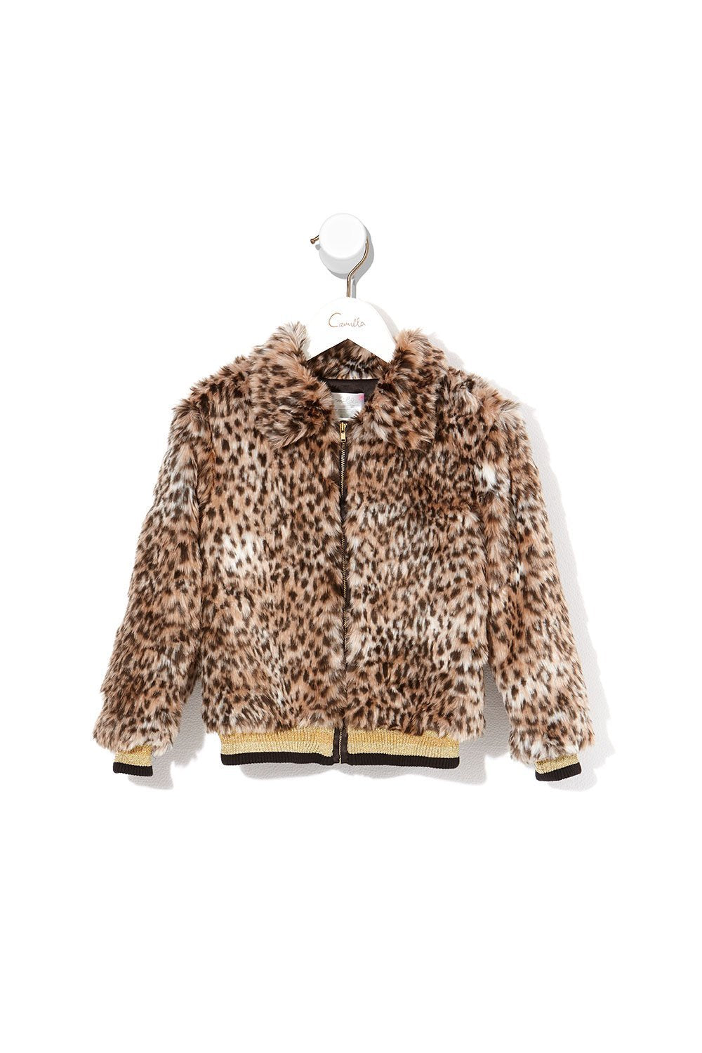CAMILLA KIDS FAUX FUR JACKET CHAMPAGNE COAST