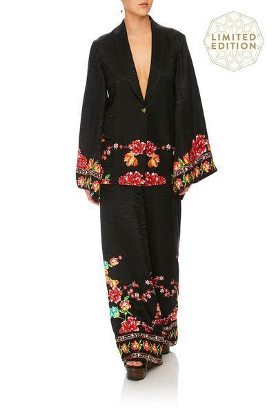 WIDE LEG PANT WITH CUFFS PAINTED LAND