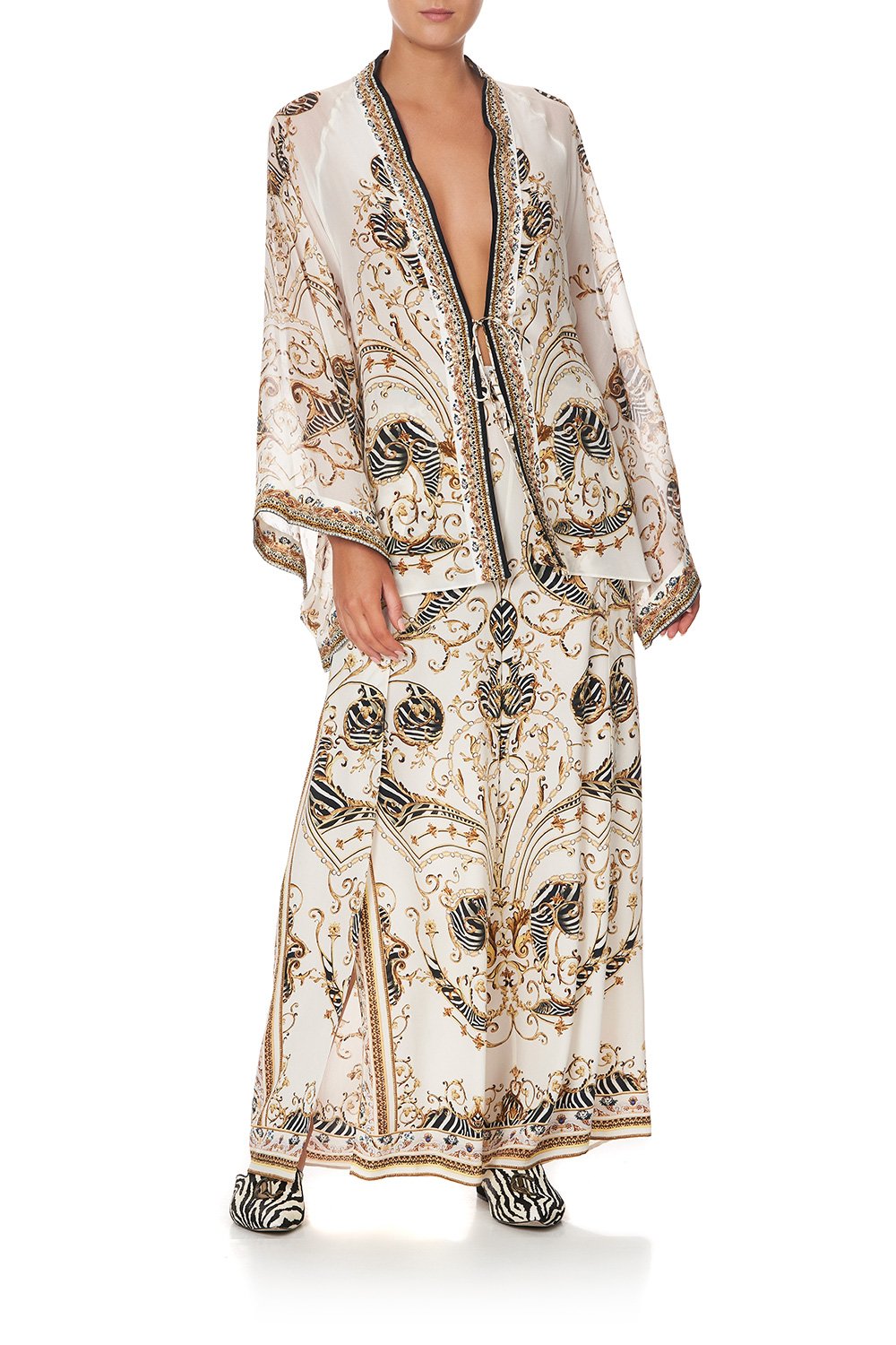 KIMONO LAYER WITH TIE NIGHT WAITING FOR DAY