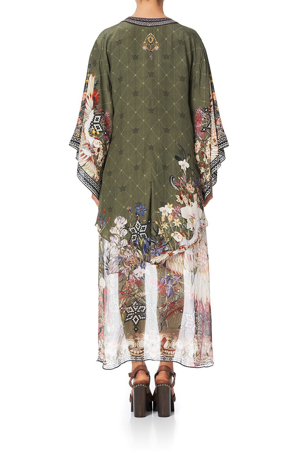 KIMONO WITH LONG UNDERLAYER WATCHFUL WINGS
