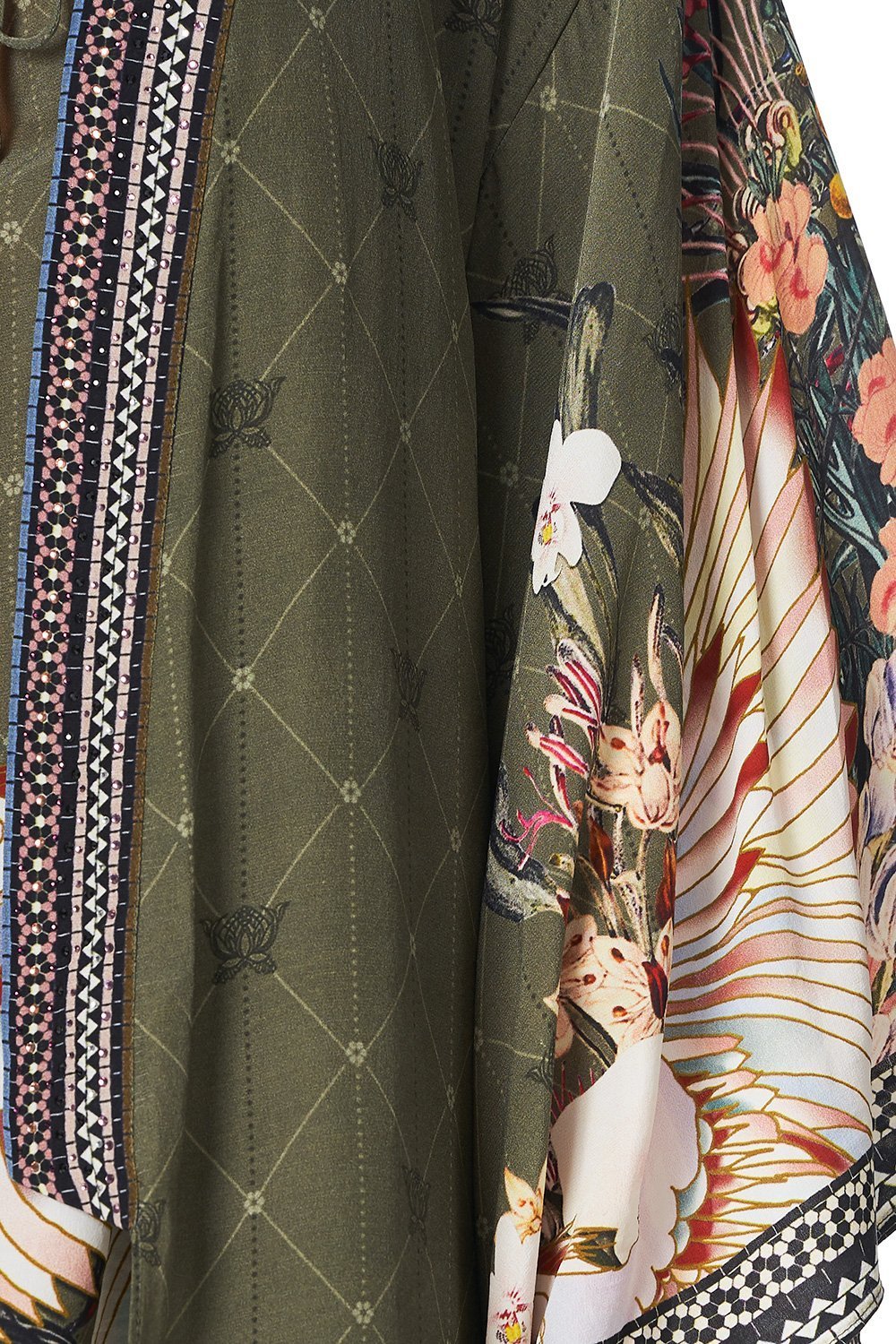 KIMONO WITH LONG UNDERLAYER WATCHFUL WINGS