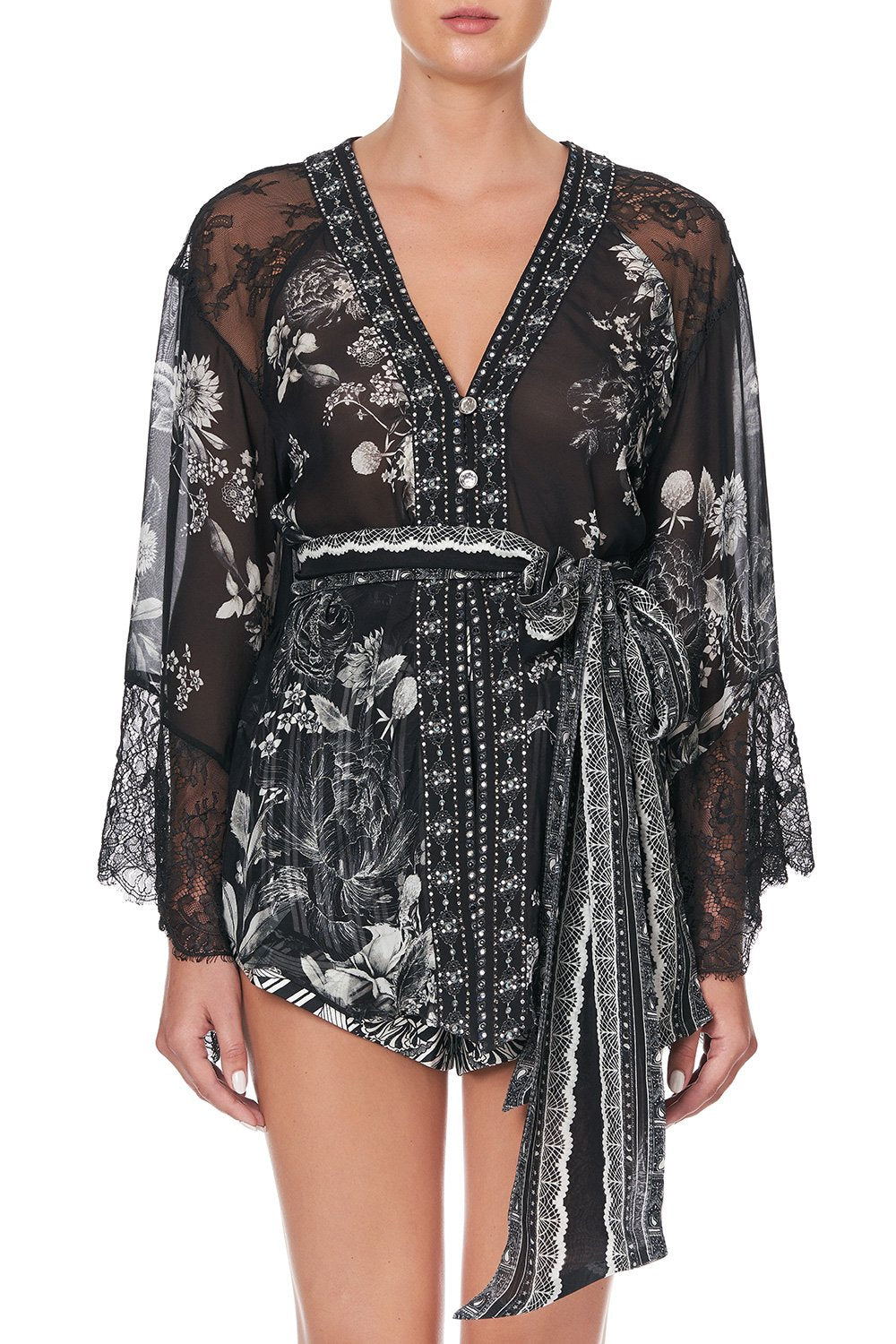 KIMONO WITH SHOULDER INSERTS MOONSHINE BLOOM