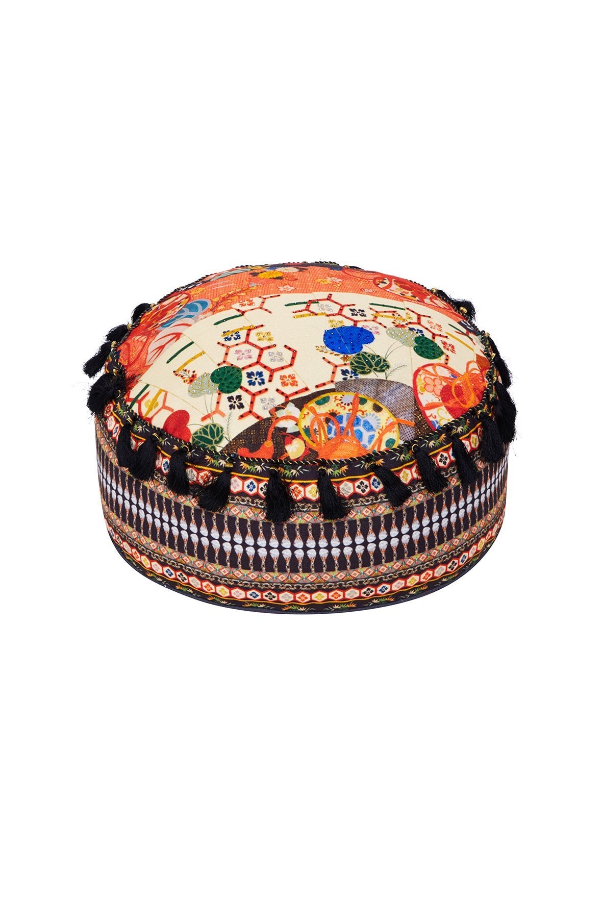 CAMMILLA KISSING THE SUN OTTOMAN CUSHION