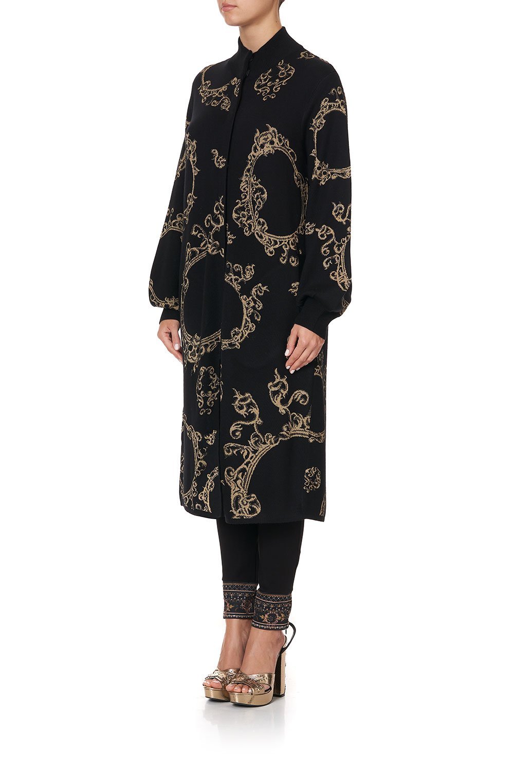 KNIT A-LINE COAT MIRROR MIRROR