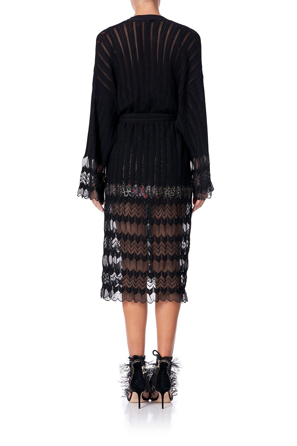 CAMILLA KNITTED LACE CARDIGAN MARAIS AT MIDNIGHT