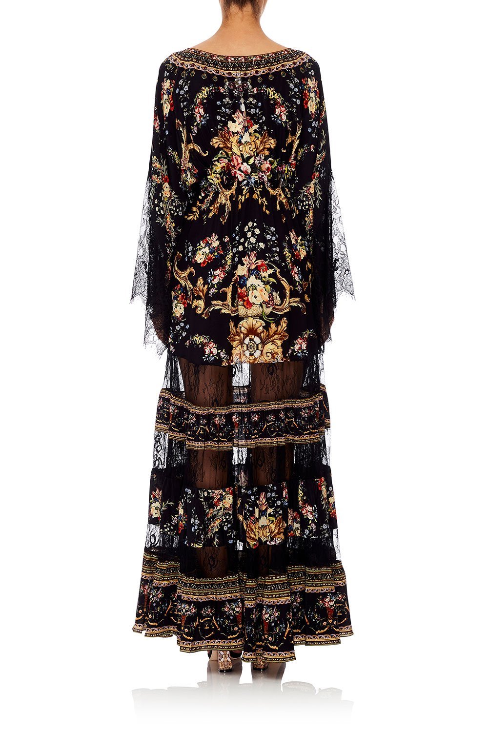 LACE PANEL DRESS FRIEND IN FLORA