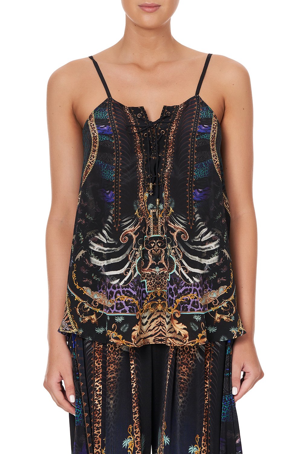 LACE UP FRONT CAMI SHES GOT GRACE