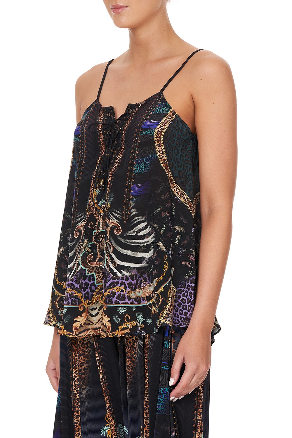 LACE UP FRONT CAMI SHES GOT GRACE