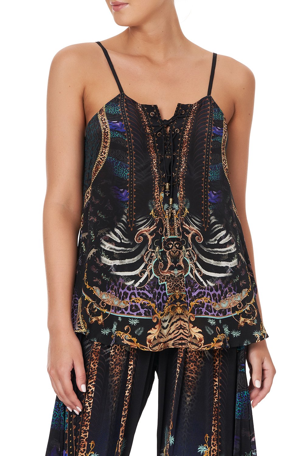 LACE UP FRONT CAMI SHES GOT GRACE