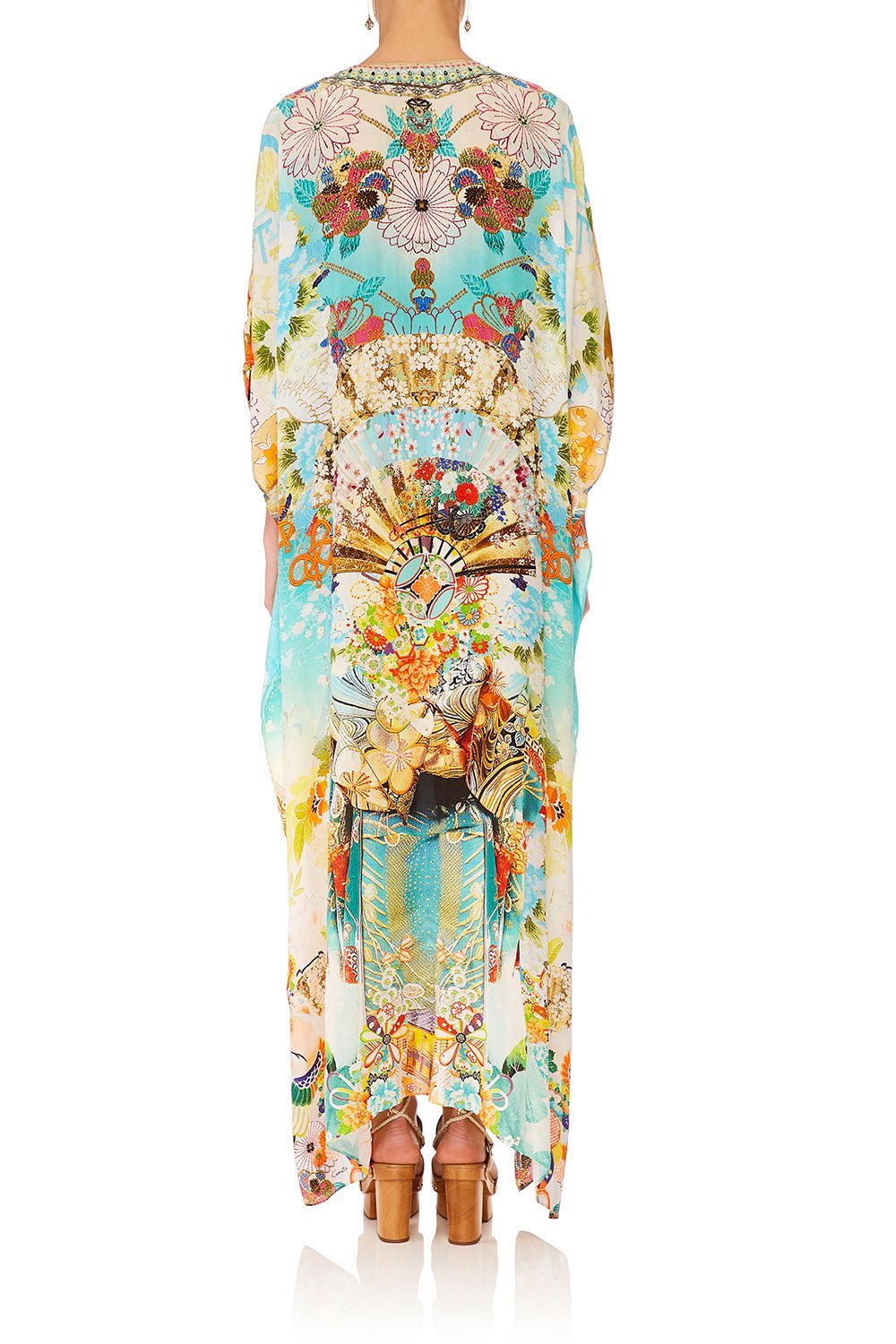 CAMILLA RETROS RAINBOW LACE UP KAFTAN