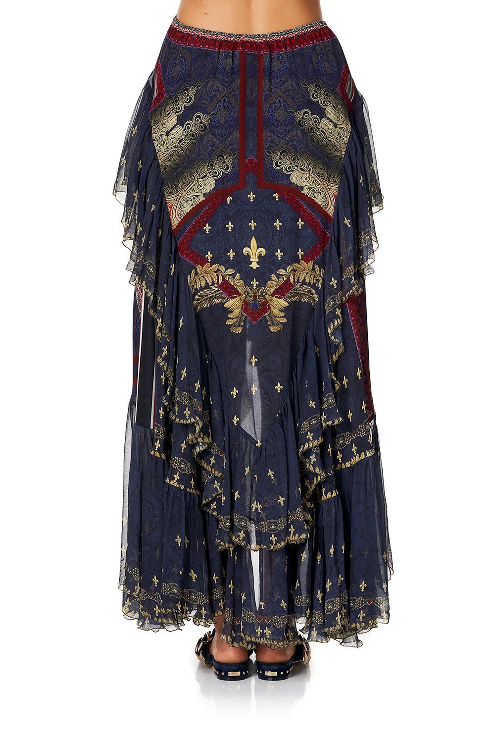 MAXI SKIRT WITH DOUBLE FRILL THIS CHARMING WOMAN