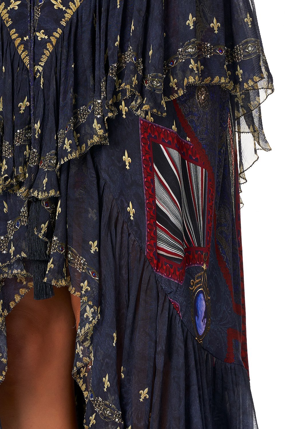 MAXI SKIRT WITH DOUBLE FRILL THIS CHARMING WOMAN