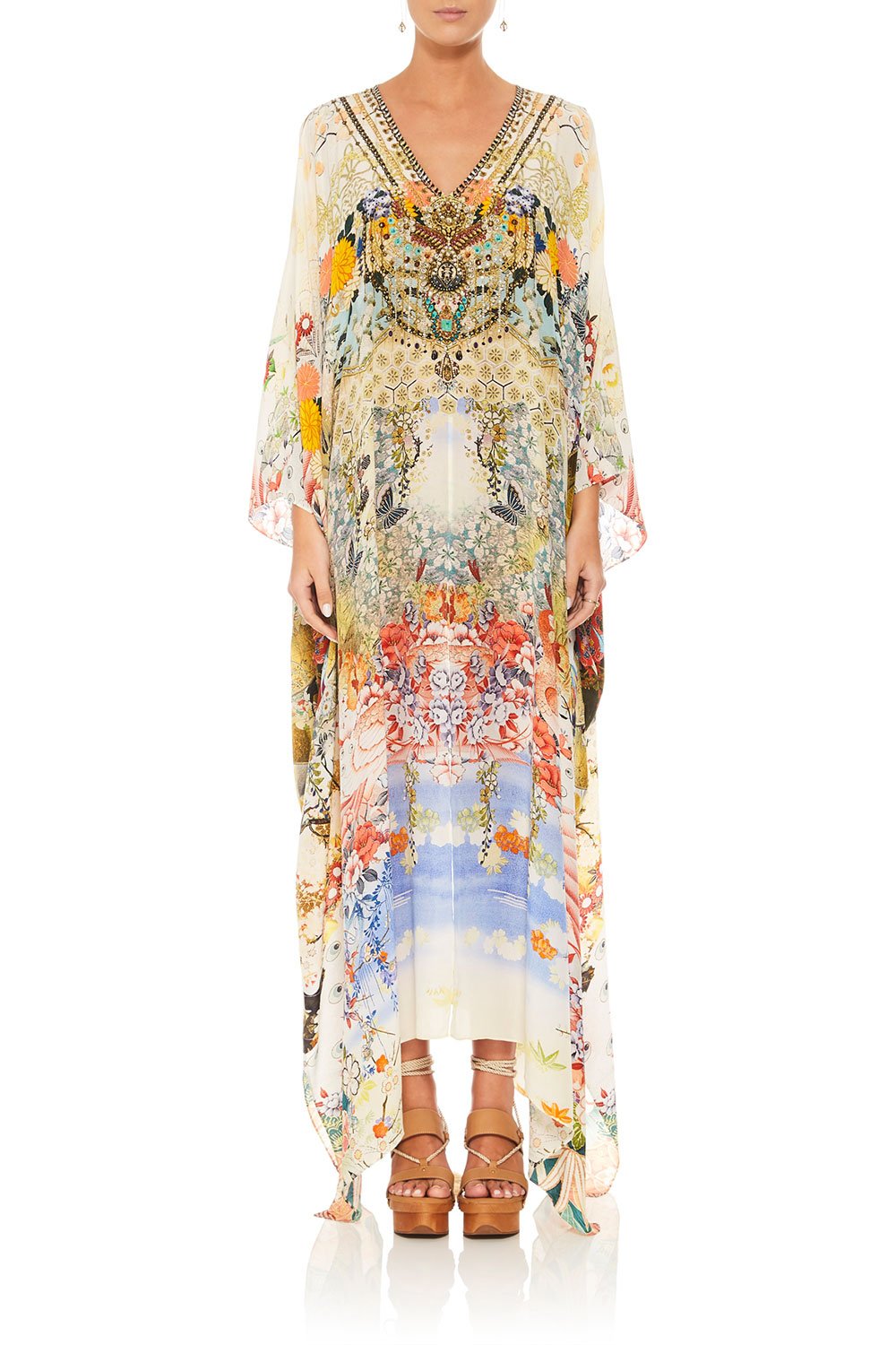 CAMILLA LADY LABYRINTH SPLIT FRONT & SLEEVE KAFTAN