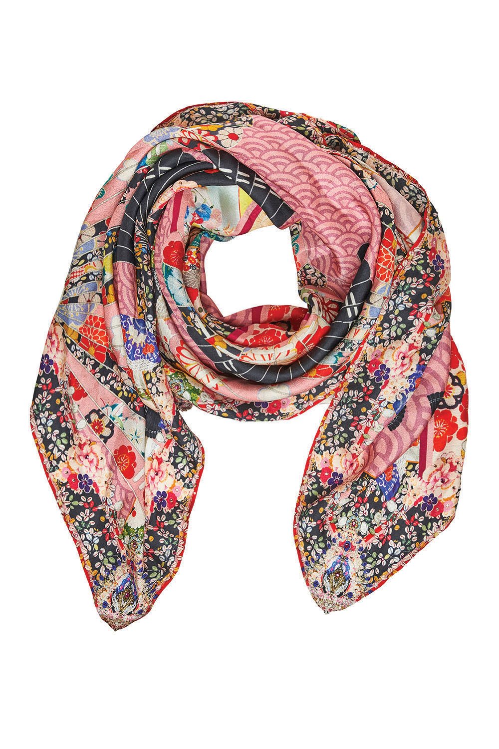 CAMILLA POSTCARDS FROM MARS LARGE SQUARE SCARF