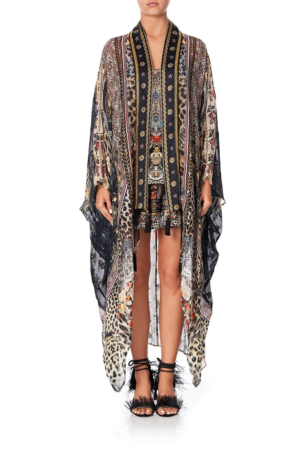 LAYER WITH KIMONO COLLAR MARAIS AT MIDNIGHT