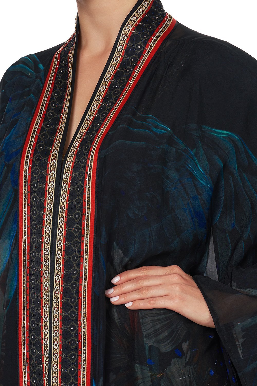 LAYER WITH KIMONO COLLAR NIGHT FLIGHT