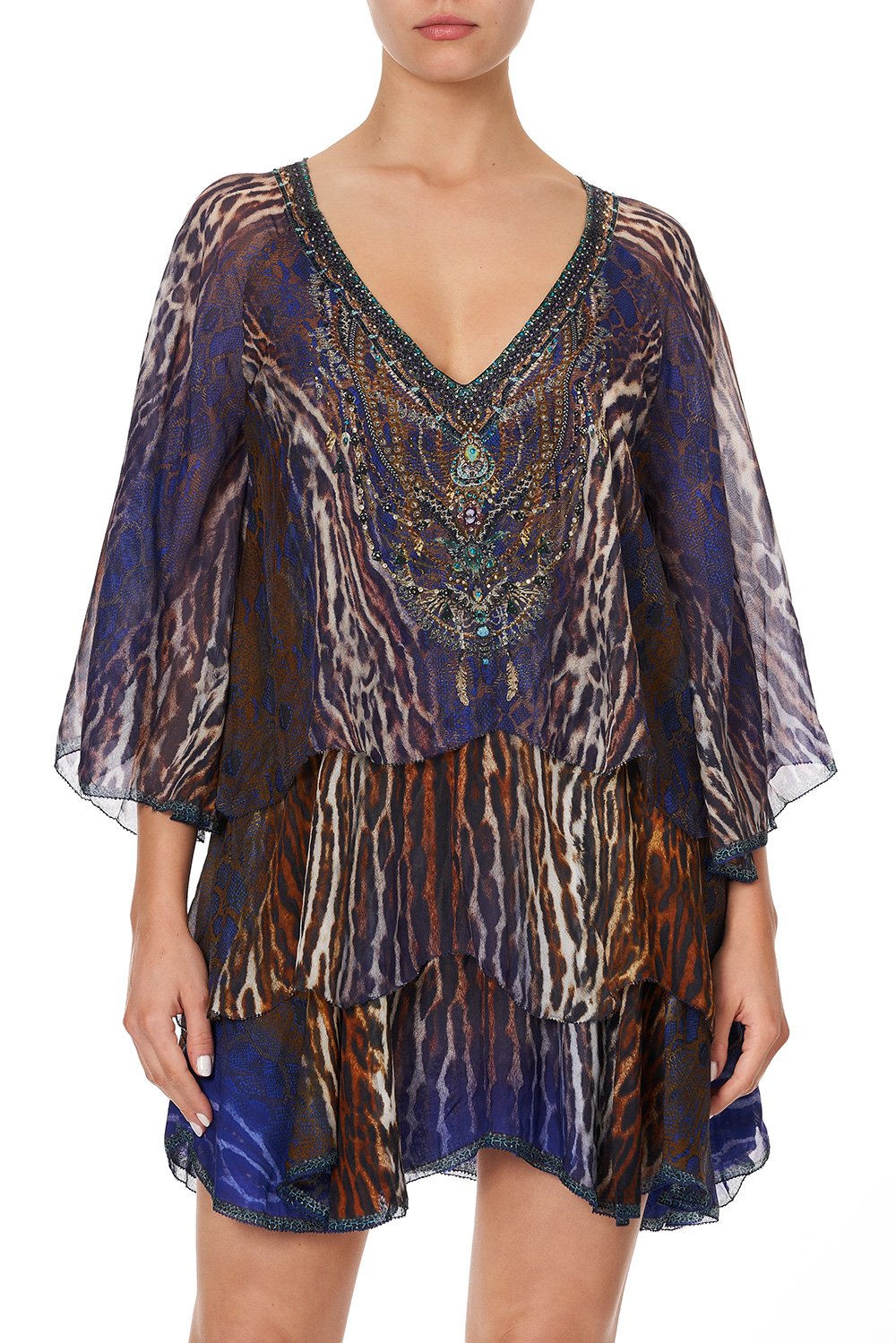 LAYERED FRILL SHORT DRESS KOMODO QUEEN