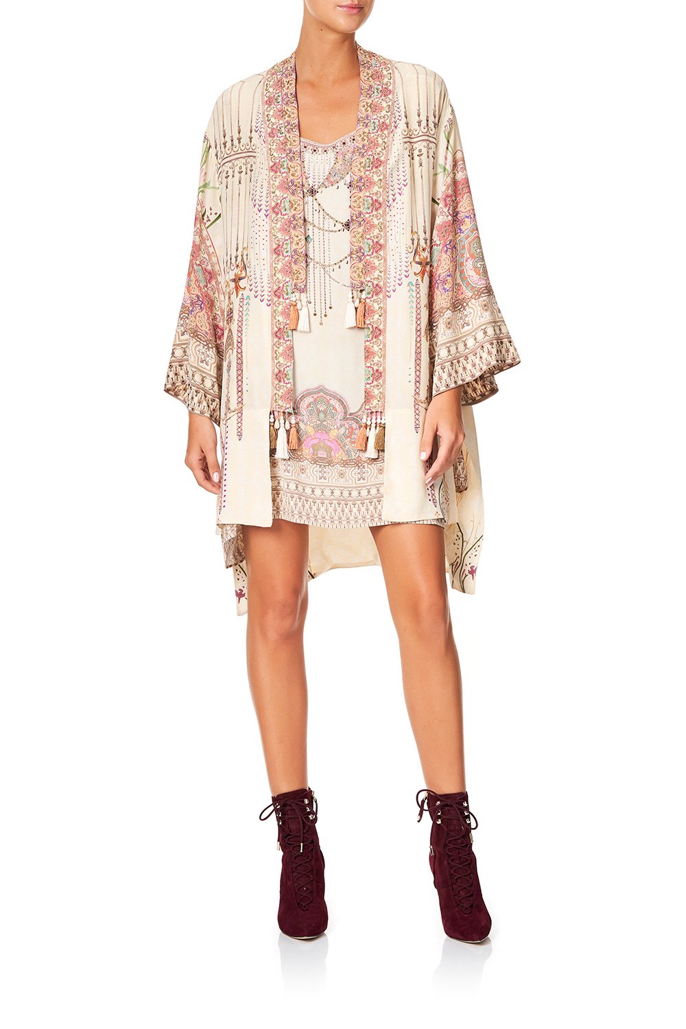 CAMILLA LAYERING KIMONO WITH NECK BANDS GOLDEN AGE