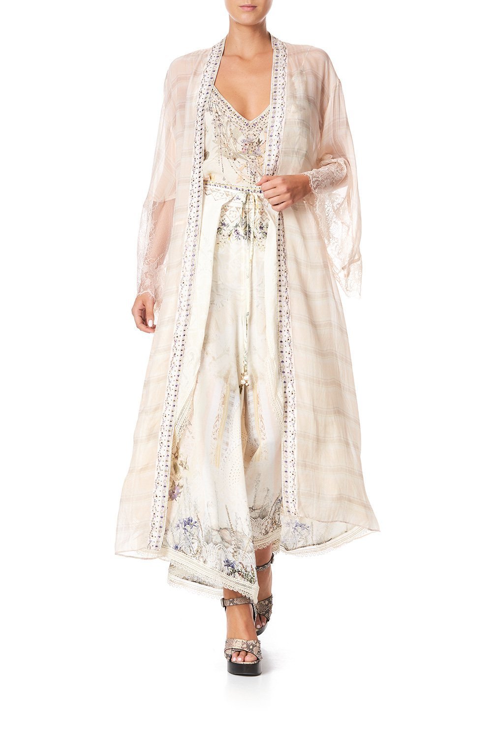 LAYERING ROBE WITH LACE INSERT SOUTHERLY CHANGE