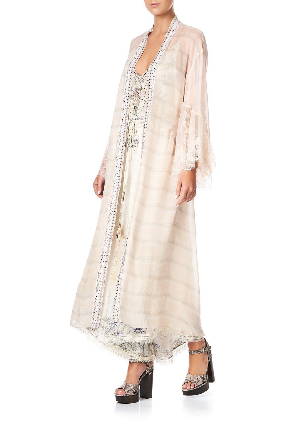 LAYERING ROBE WITH LACE INSERT SOUTHERLY CHANGE