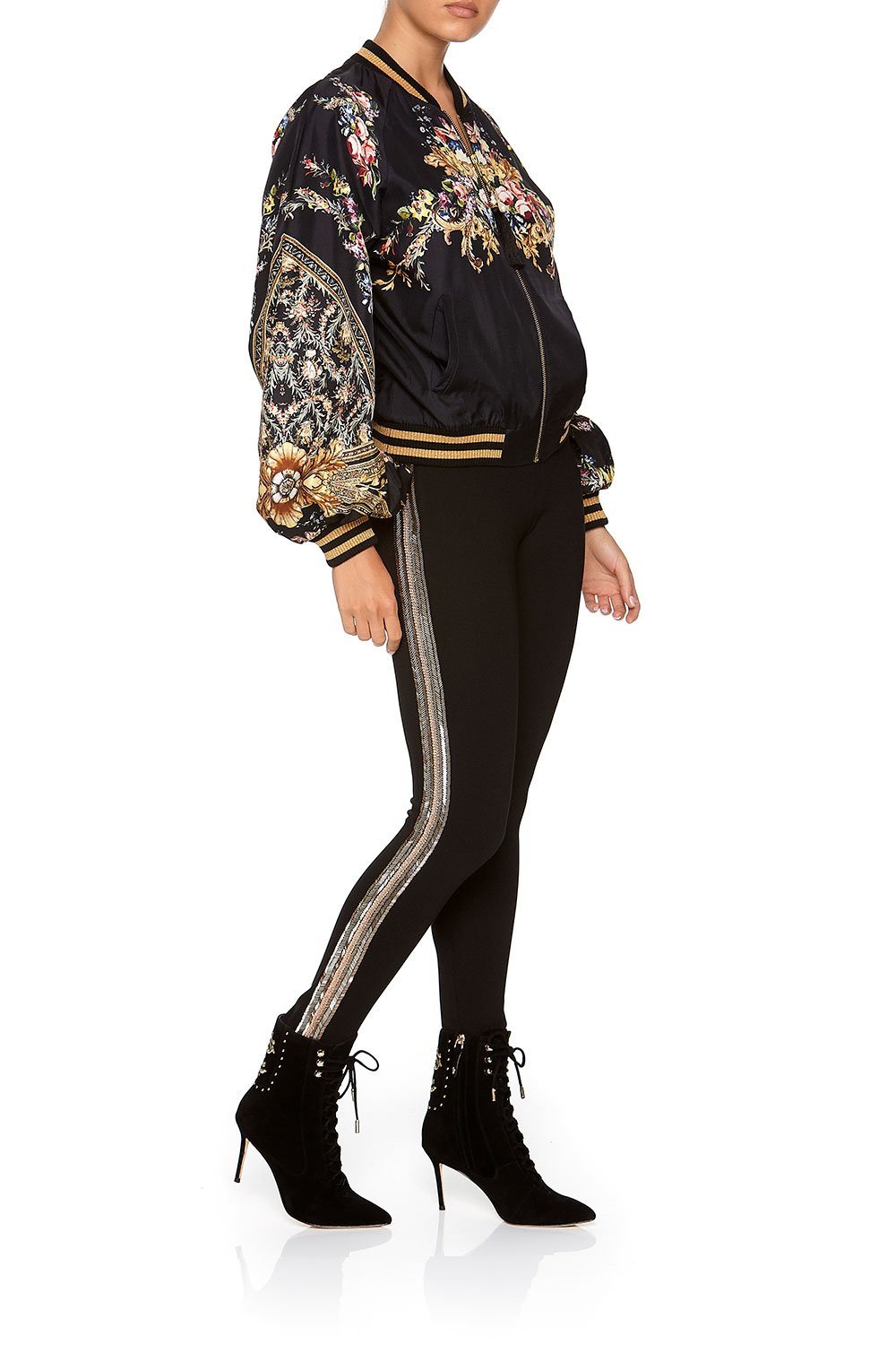 PONTE LEGGINGS WITH SIDE DETAIL FRIEND IN FLORA