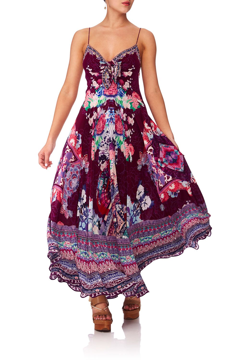 CAMILLA LITTLE OSAKA GIRL LONG DRESS W TIE FRONT