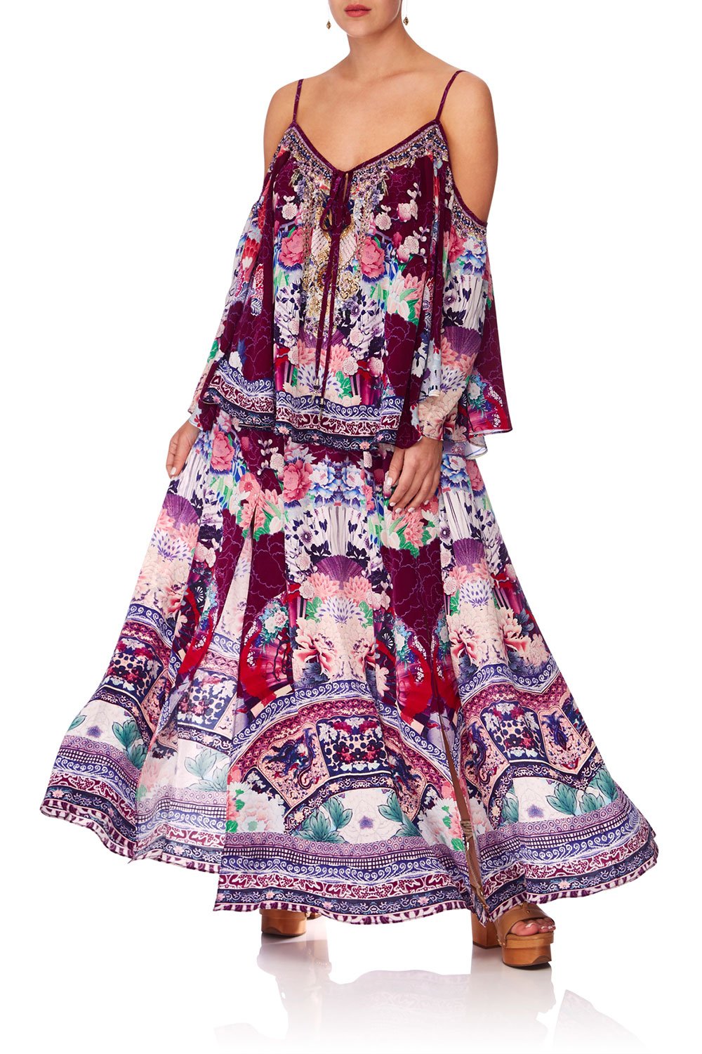 CAMILLA LITTLE OSAKA GIRL ELASTIC WAIST SKIRT W SPLITS