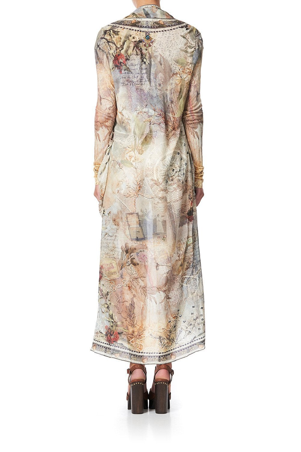 LONG CASUAL JACKET WITH POCKETS LETTERS FROM HILDA