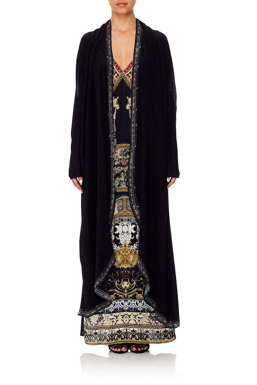 CAMILLA LONG CASUAL JACKET WITH POCKETS MIDNIGHT MEETING