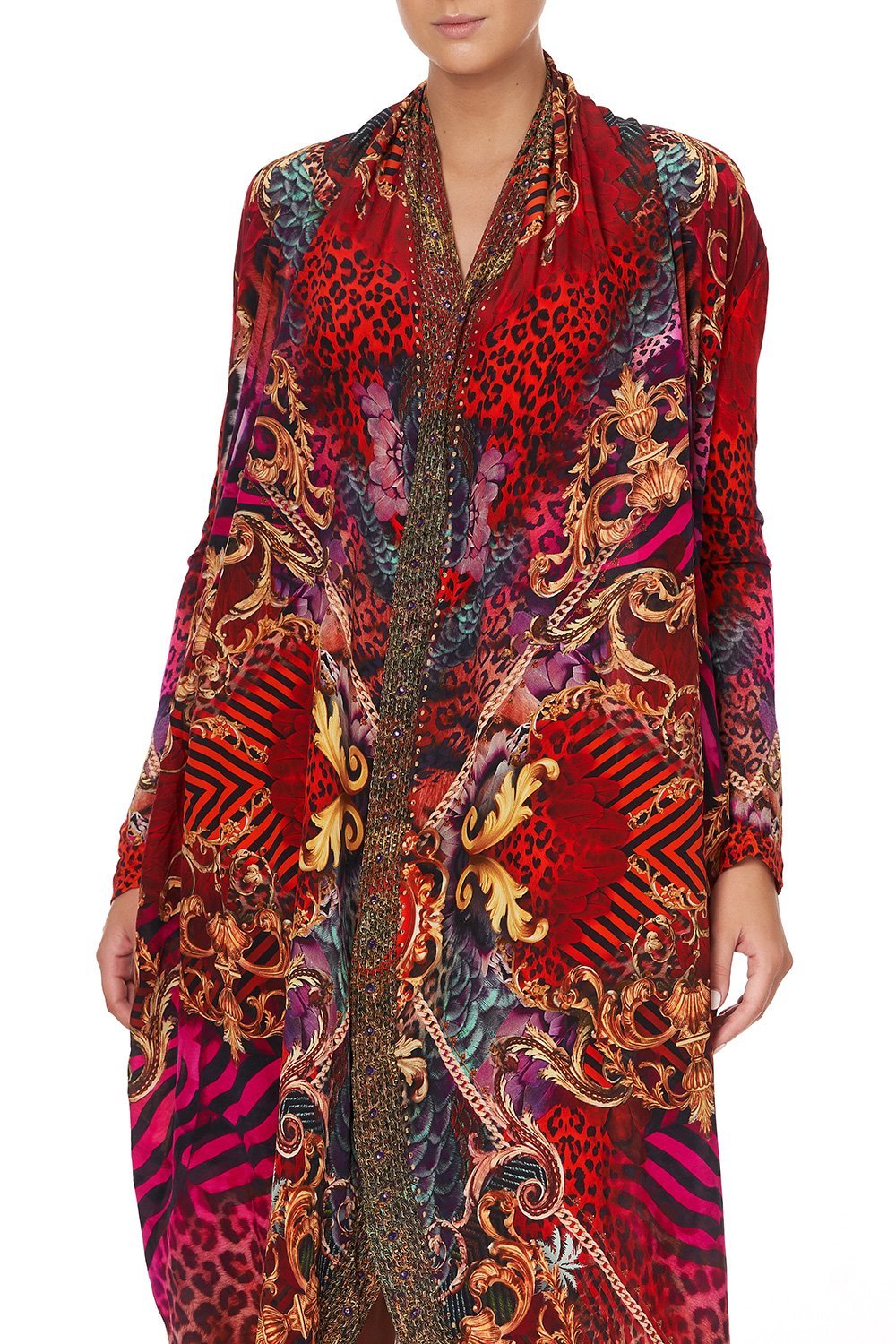 LONG CASUAL JACKET WITH POCKETS SLAVE TO THE RHYTHM