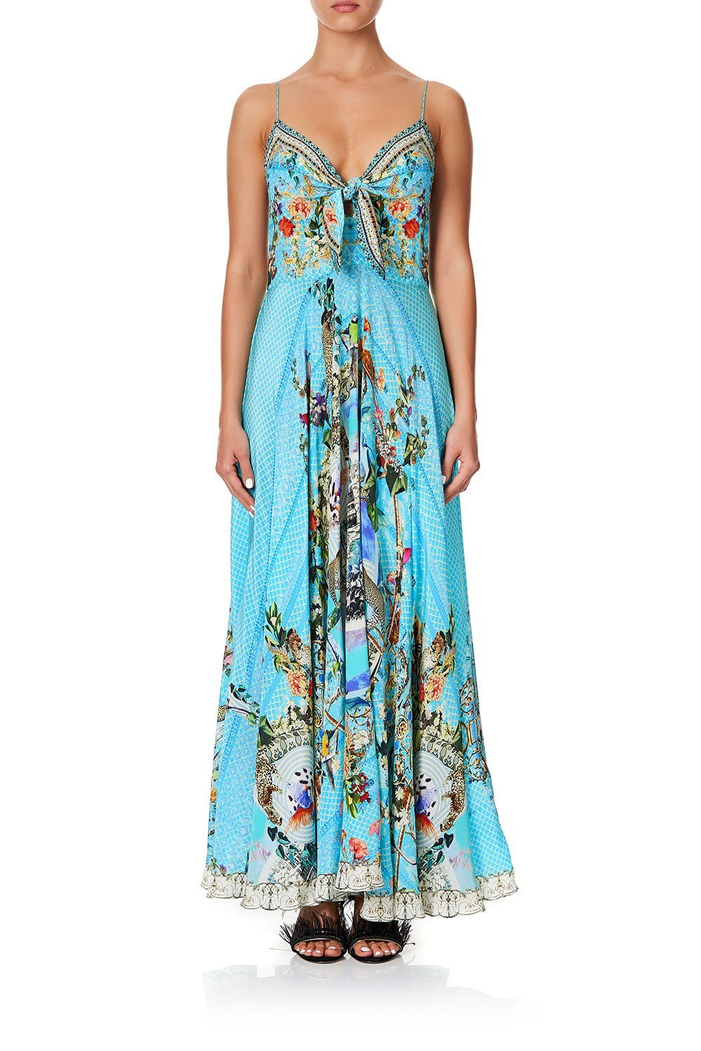 LONG DRESS WITH TIE FRONT GIRL FROM ST TROPEZ