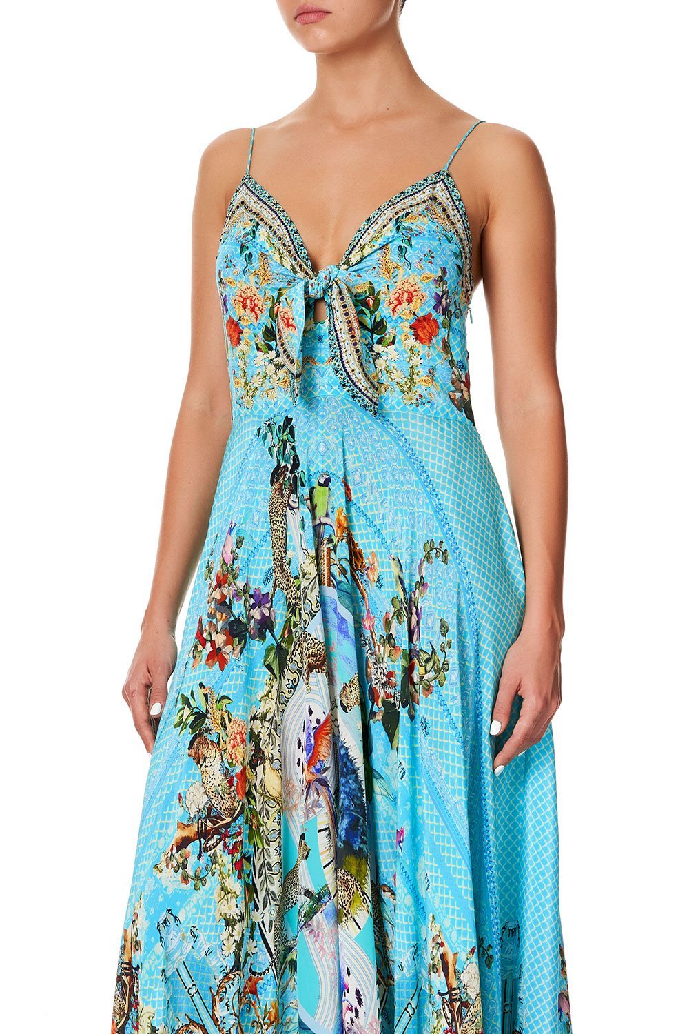 LONG DRESS WITH TIE FRONT GIRL FROM ST TROPEZ