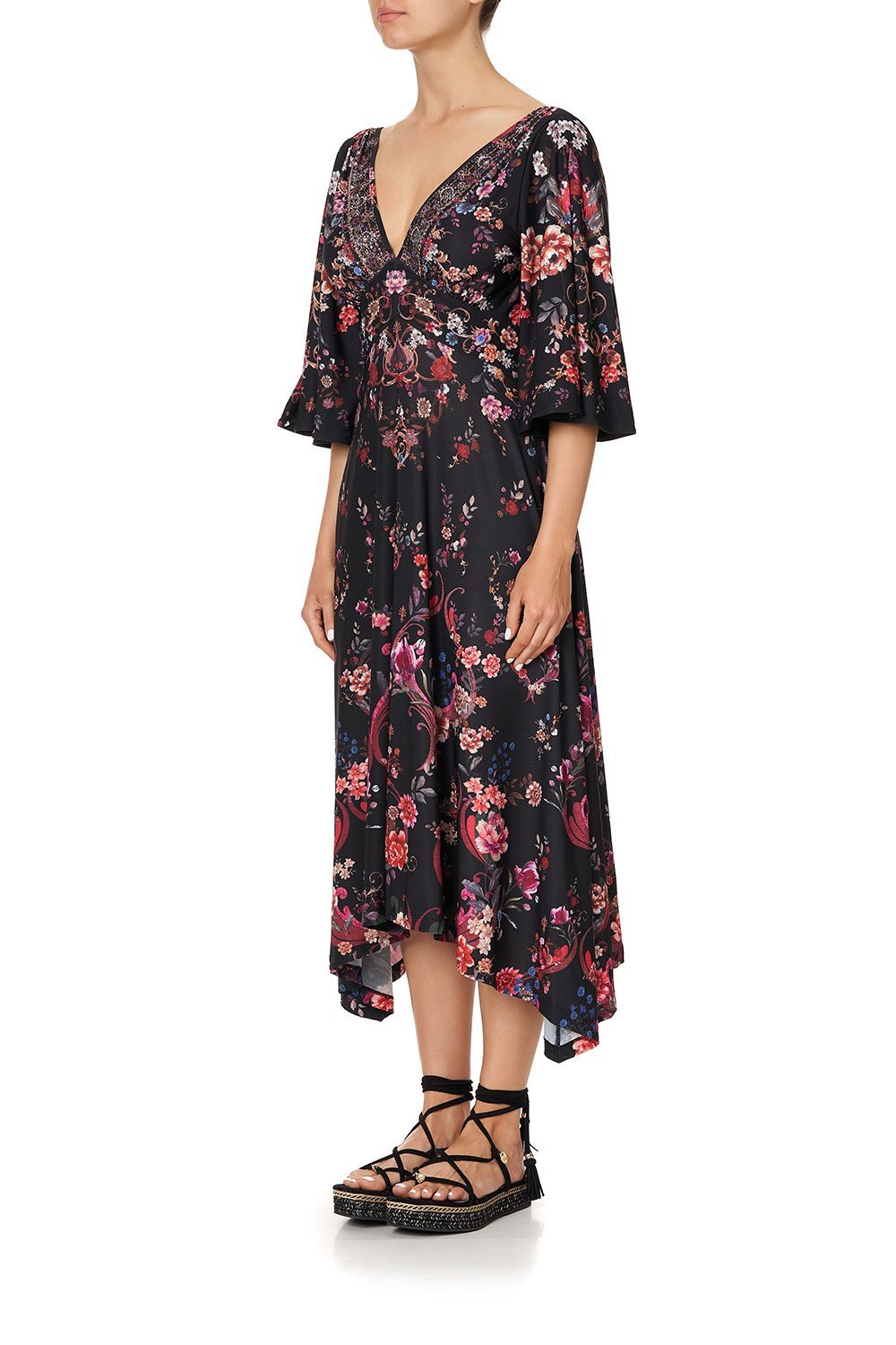 LONG HANDKERCHIEF JERSEY DRESS A GIRL LIKE YOU