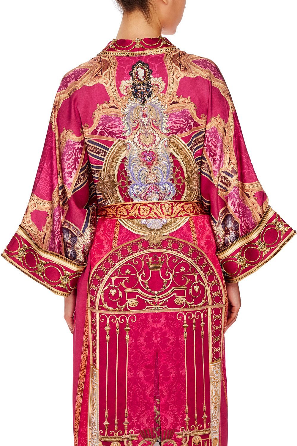 CAMILLA LONG ROBE WITH NARROW COLLAR LOUNGE HOUR