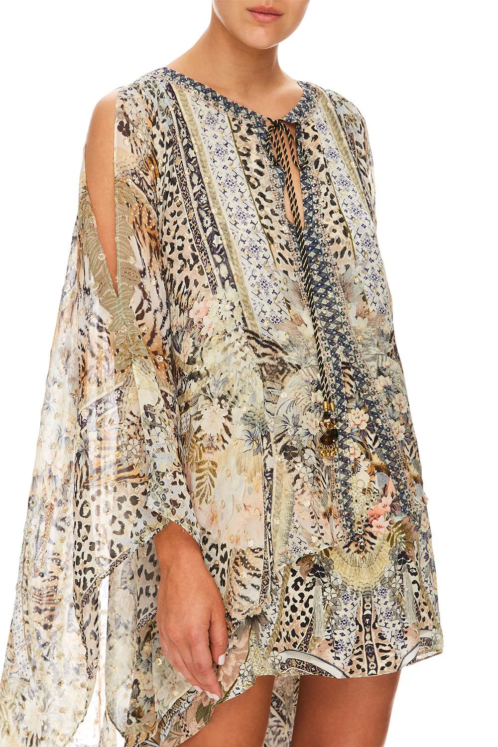 CAMILLA LONG SHEER OVERLAY DRESS MOTO MAIKO