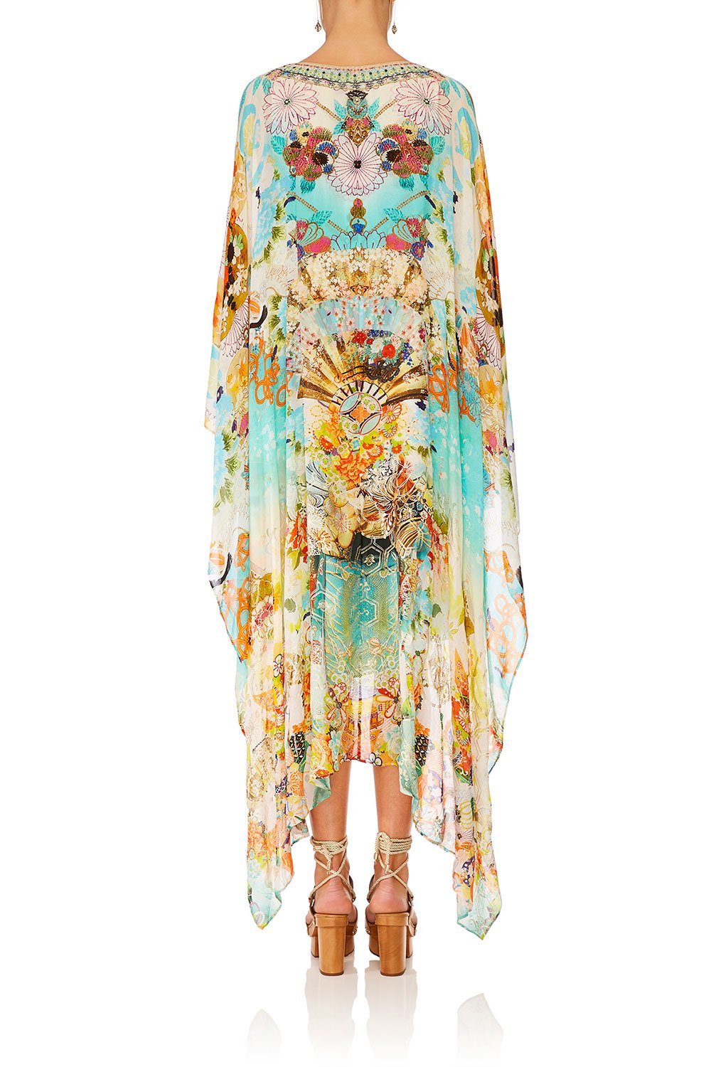 CAMILLA RETROS RAINBOW LONG SHEER OVERLAY DRESS