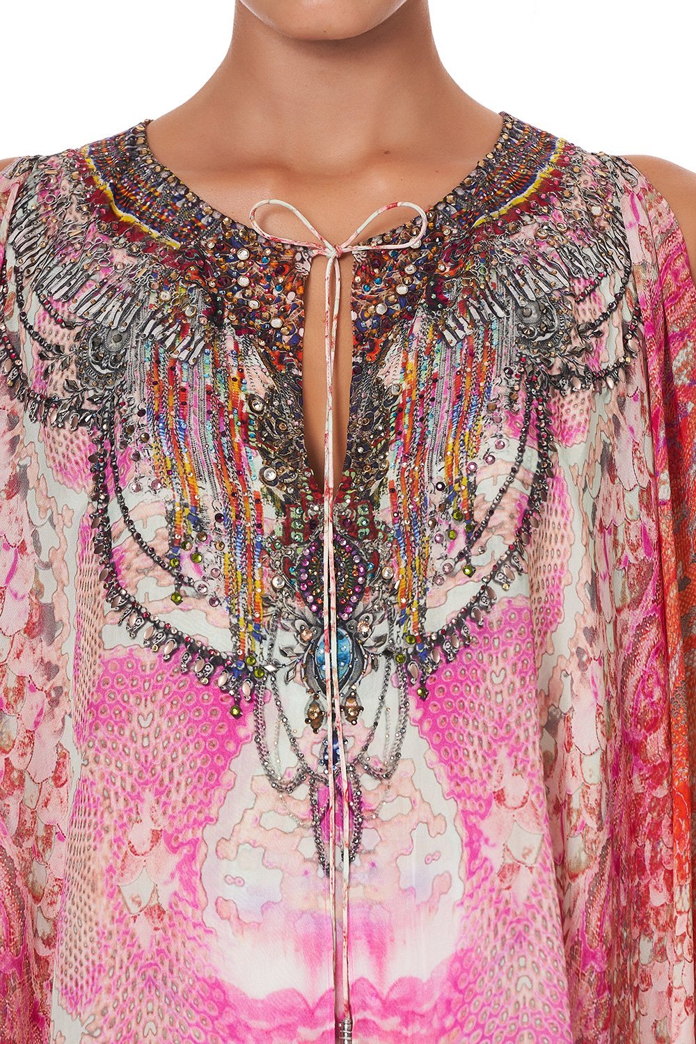 LONG SHEER OVERLAY DRESS SERPENTINE DREAMS